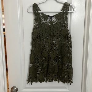 Green Lace Tank - Size M